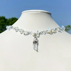 Clear Quartz Beaded Choker Necklace